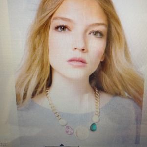 Female color sweater chain necklace