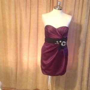 Gorgeous purple/eggplant color cocktail dress
