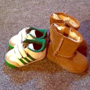 New born sneakers and boots bundle