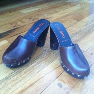 Authentic Miu Miu/Prada clogs