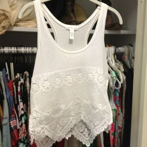 Lace crochet tank