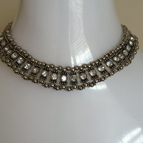 Forever 21 diamond double chain necklace