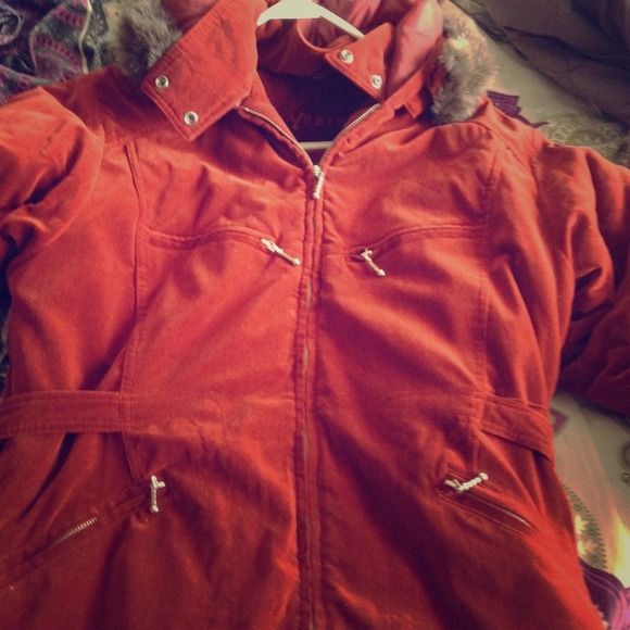 Dark red jacket