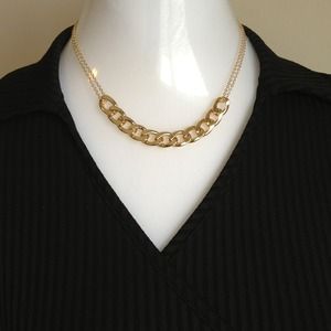 Elegant double chain necklace