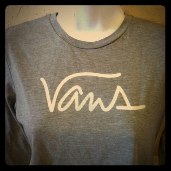 Grey long sleeve Vans burnout shirt - Picture 1 of 2
