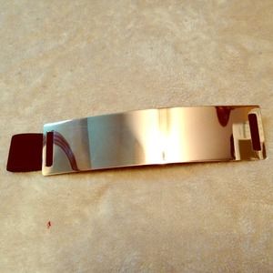 Gold metal plate belt