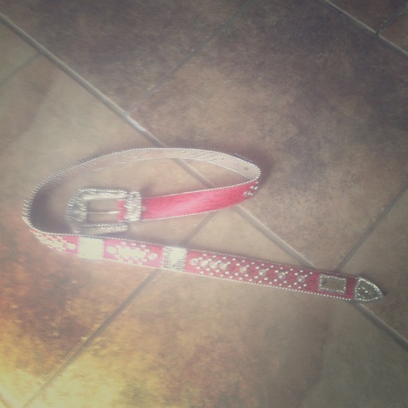 Red rhinestone belt