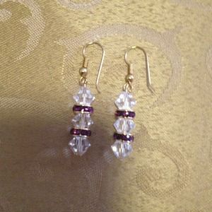 Swavorski handmade crystal earrings Swavorski handmade crystal earrings