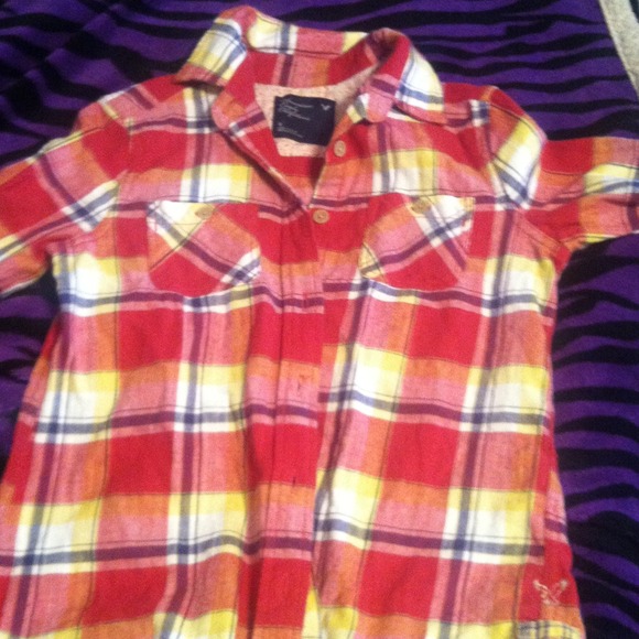 AE plaid button up