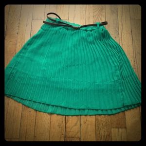-Sold!!!-Belted pleated skirt