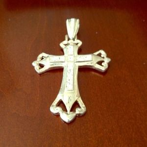 Large, Statement Silver Cross Necklace
