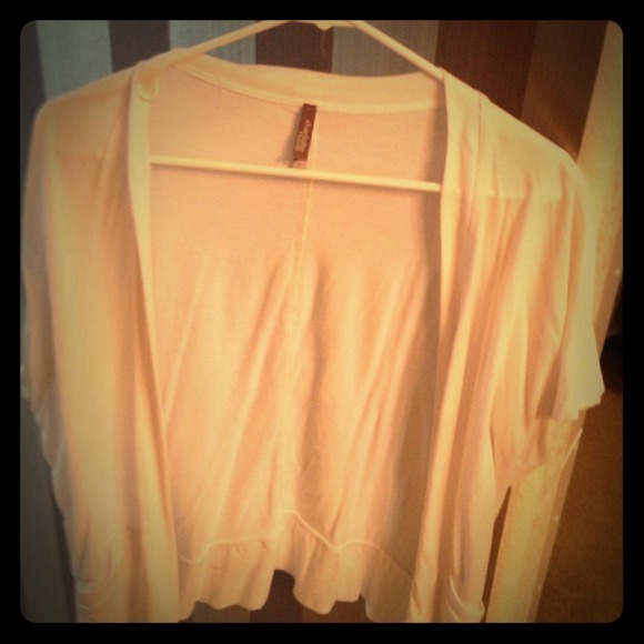 White cardigan