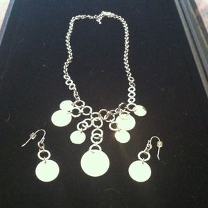 Lia Sophia Matching Necklace and Ear Rings