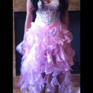 Pink prom dress size 0