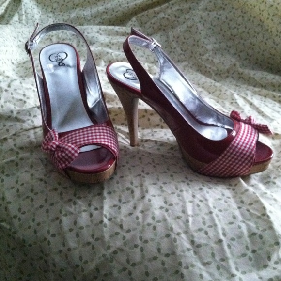 Red Slingback heels