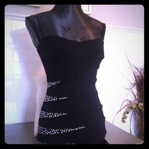 Black Studded Evening Dress SOLD