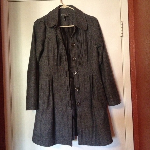 Grey/black Pea Coat