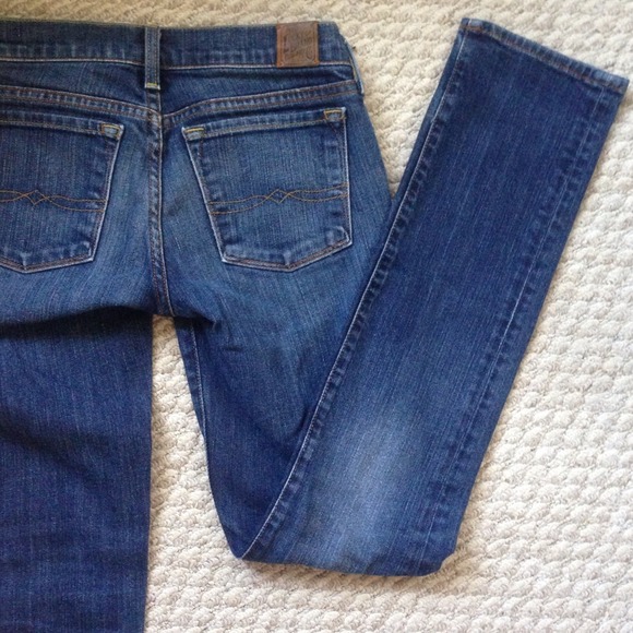 BUNDLE Skinny lucky brand jeans &green chiffon shi