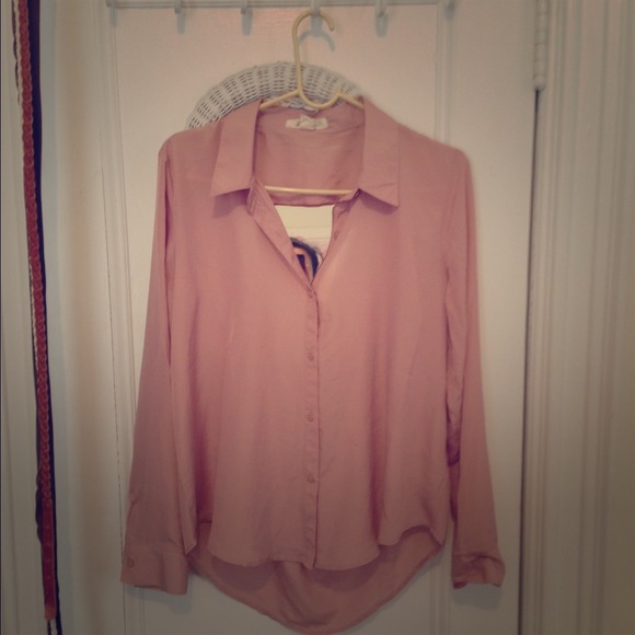Silky Pink Long sleeve sexy back