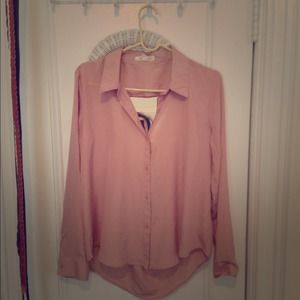 Silky Pink Long sleeve sexy back