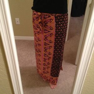 100% silk cover up/skirt