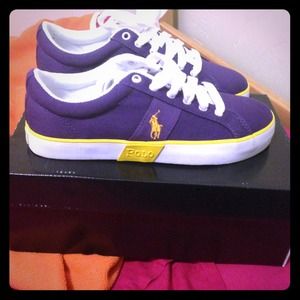 Women's purple/Yellow Canvas Gillian Shoes