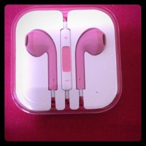 Pink iPhone 5 Headphones