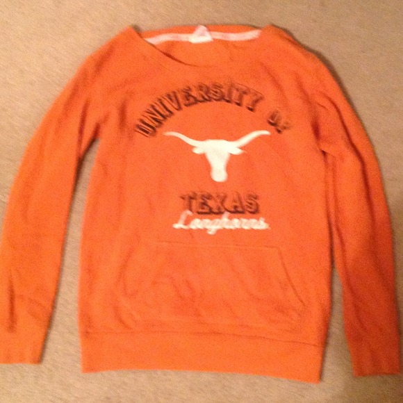 Victoria's Secret Tops - Victoria secret pink TX Longhorns Crew size M