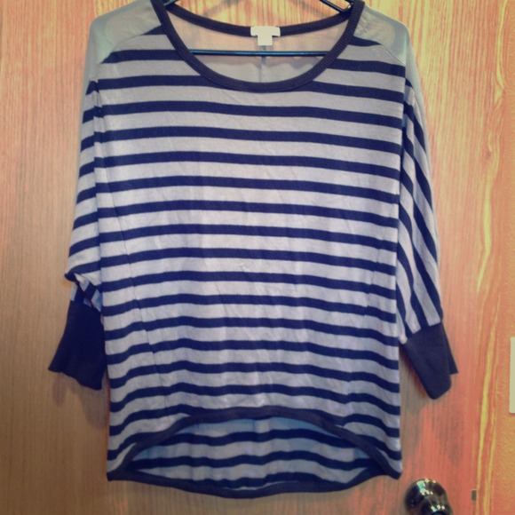Hi-lo striped shirt