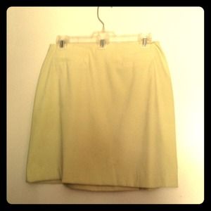 Celery green pencil skirt