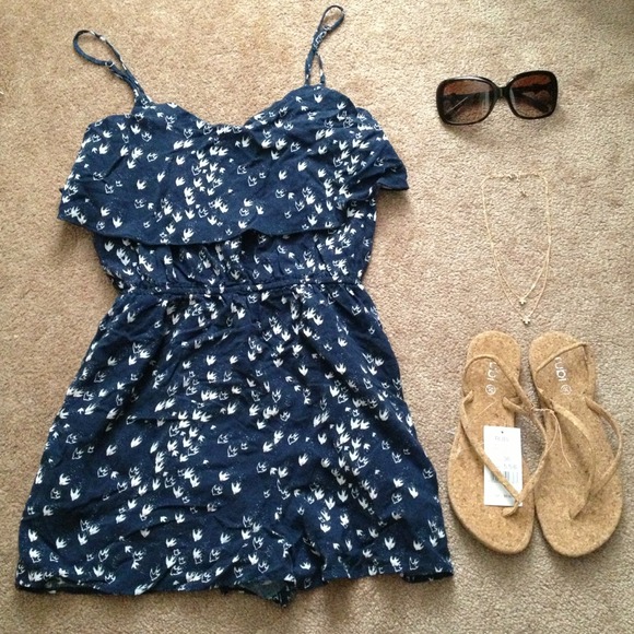 Navy Romper