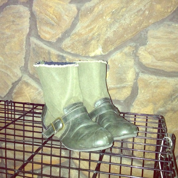 Military Green Short Boots