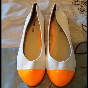 2 pair neon pink & orange cap toe shoe bundle,