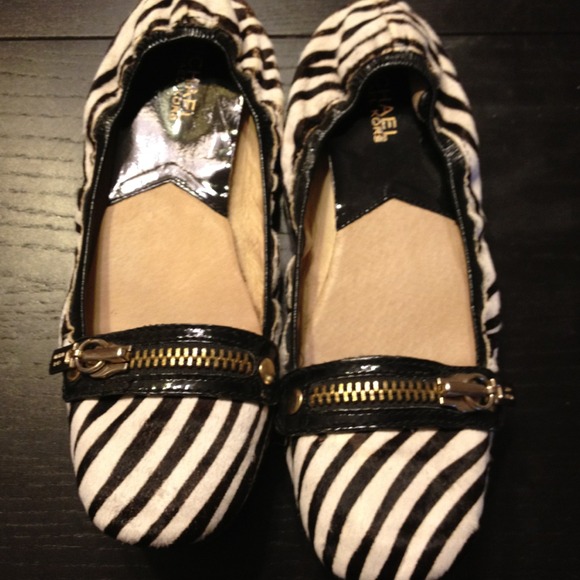 Michael Kors zebra printed flats