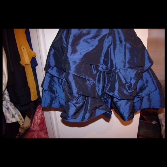 Gorgeous royal blue and silver beading prom dress - Picture 4 of 4