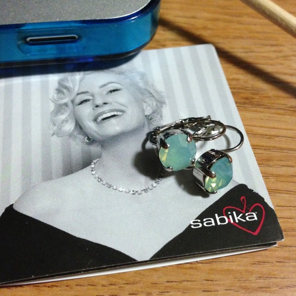 Sabika Unique Blue Stone Dangling Earrings