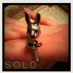 SOLD!!!!Bunny & Carrot ring