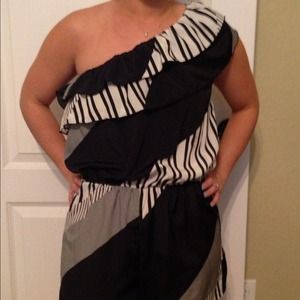 One shoulder romper!