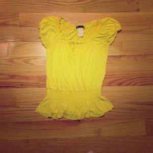 Really bright yellow shirt!