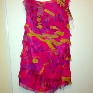 *NEW* Raw Edge Silk Layer Dress