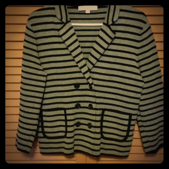🚫SOLD🚫 LOFT striped sweater jacket