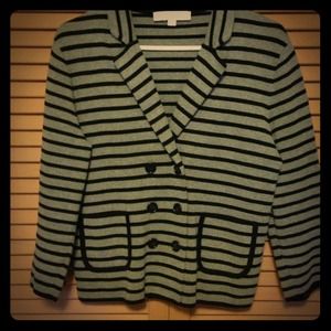 🚫SOLD🚫 LOFT striped sweater jacket