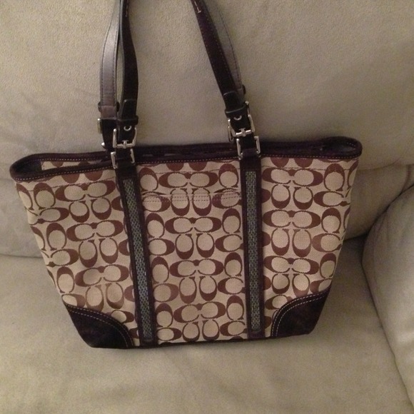 Coach tote bag limited edition brown suede - Picture 1 of 2