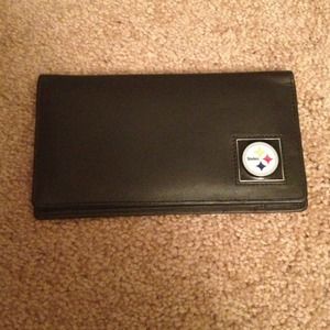 Steelers leather checkbook wallet