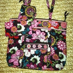 Vera Bradley Tote, Wallet and Checkbook