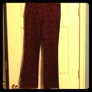 Deep maroon and black lace party pants **SOLD**