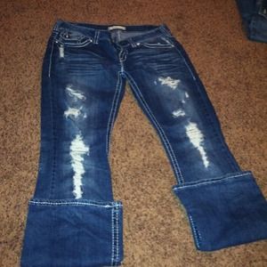Silver Destressed jeans