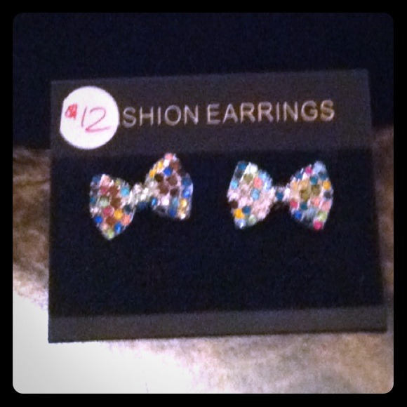 Multicolored Bow earrings