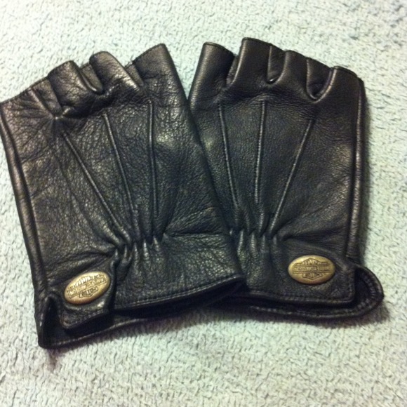 Harley Davidson open finger motorcycle gloves