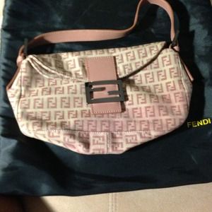Authentic pink and beige Fendi bag.